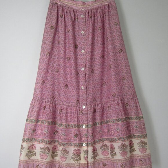 Xirena Taryn Women S Floral Tired Midi Button Down Skirt Cotton Silk Midi Lined - Picture 1 of 9